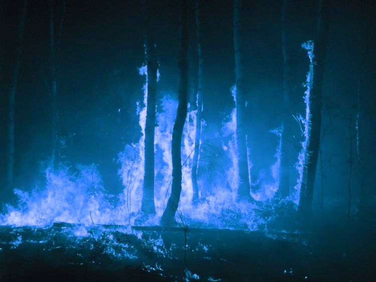 blue flame symbol